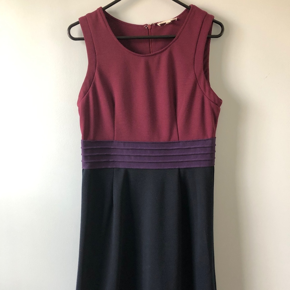Colorblocked A-line Dress